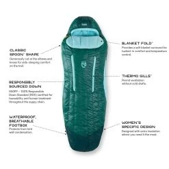 NEMO EQUIPMENT NEMO Disco 30 Women's Down Sleeping Bag -Outdoor camping-NEMO Equipment DISCO Womens30 s20 FeatureCallout 00026.1585342289