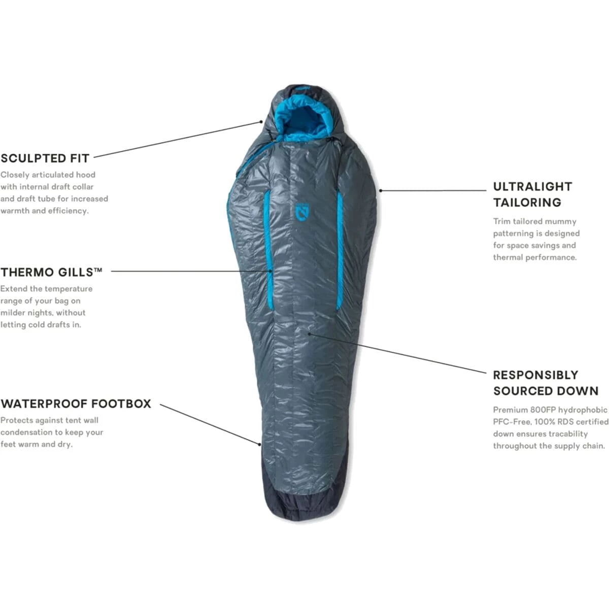 Kayu 30 Sleeping Bag: 30F Down - Women's 6 Kayu 30 Sleeping Bag: 30F Down - Women's - Image 4