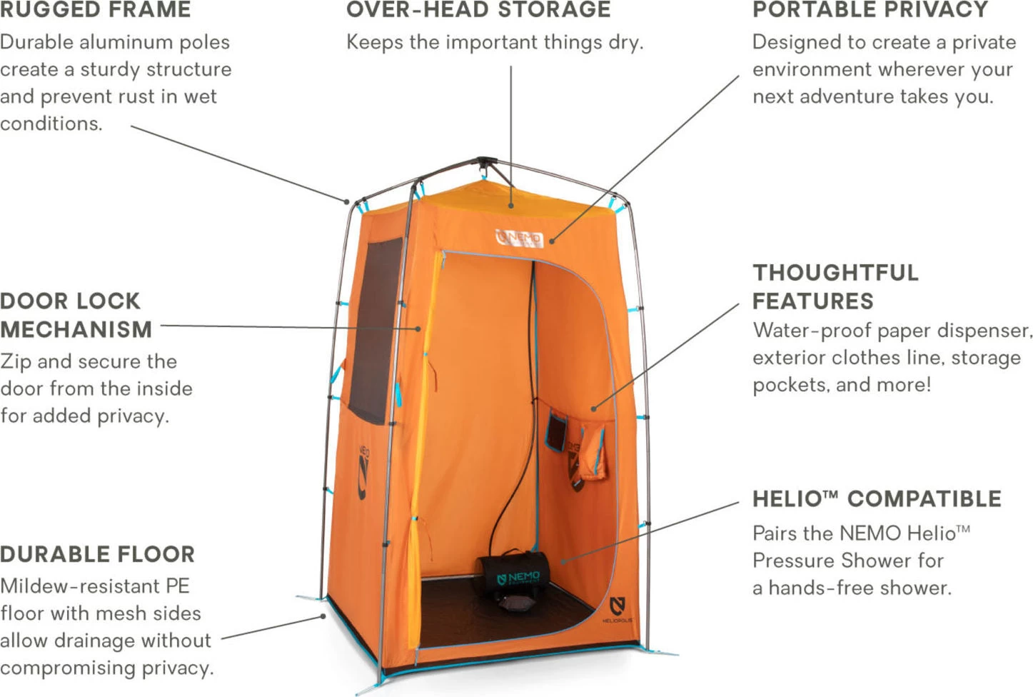 NEMO EQUIPMENT Heliopolis Privacy Shelter & Shower Tent|-|Tente Douche Portative Heliopolis 8 NEMO EQUIPMENT Heliopolis Privacy Shelter & Shower Tent|-|Tente Douche Portative Heliopolis - Image 6