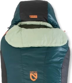 NEMO EQUIPMENT Tempo™ 20°F/ -7°C Reg Synthetic Sleeping Bag - Women's|-|Sac De Couchage Synthétique Reg Tempo™ 20°F/ -7°C - Femme -Outdoor camping-NEMO Equipment NEM 811666035493 7E 7EDetail3 20Lagoon 20 20Celadon 20Green