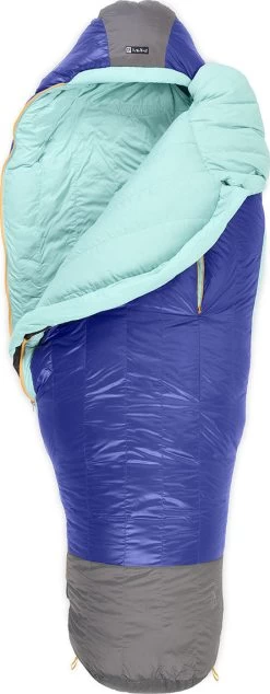 NEMO EQUIPMENT Cleo 15F/-9C Down Sleeping Bag - Long - Women's|-|Sac De Couchage En Duvet Cleo 15F/-9C - Long - Femme -Outdoor camping-NEMO Equipment NEM 814041018470 7EMidnight 20 20Sea 20Spray 7EOpen