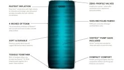 NEMO Equipment Roamer Self-Inflating Mattress -Outdoor camping-NEMO Equipment opplanet nemo equipment roamer sleeping pad lagoon 78x30in xl wide 811666033482 av 4