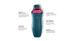 NEMO Equipment Tempo 35 Sleeping Bag - Women's -Outdoor camping-NEMO Equipment opplanet nemo equipment tempo 35 sleeping bag womens wild flower stone garden long right zip 811666030801 av 3